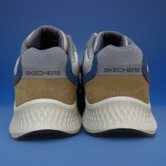 Skechers Go Run Mens Size 10 Sneakers Consistent 2.0 Retro Runner V1 Taupe Blue - Picture 6 of 9